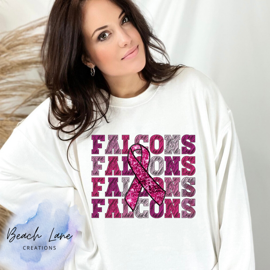 Falcons Pink Ribbon Sweatshirt