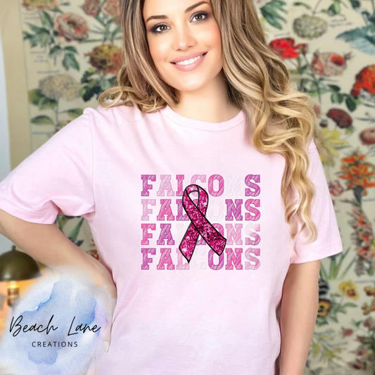 Falcons Pink Ribbon Tee