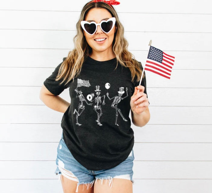 4th of July Skellies Tee