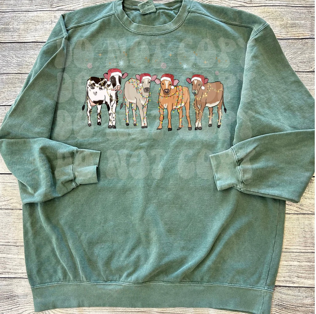 Christmas Cows Crew Neck