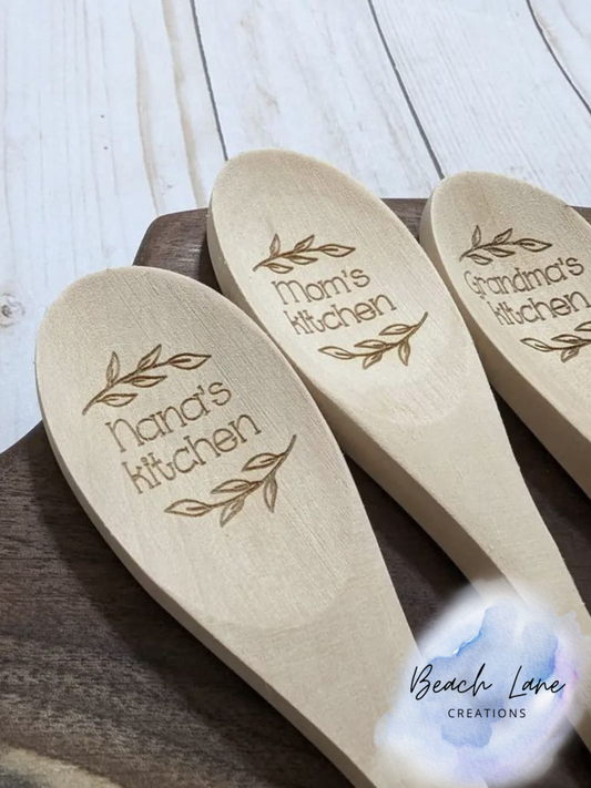Laser Engraved Wooden Spoon