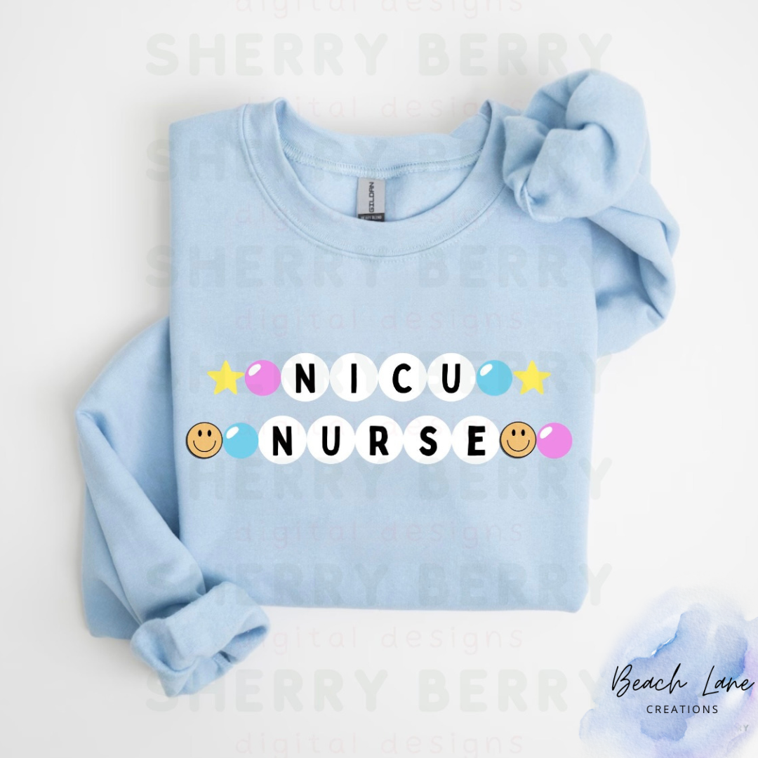 NICU Nurse Friendship Bracelet Crew Neck