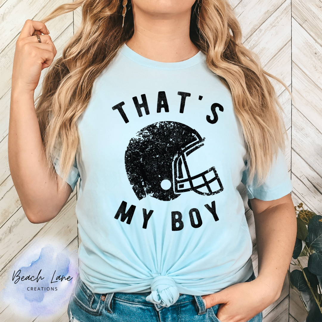 That's My Boy Football Helmet Tee