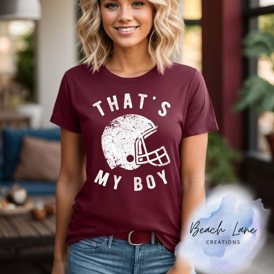 That's My Boy Football Helmet Tee