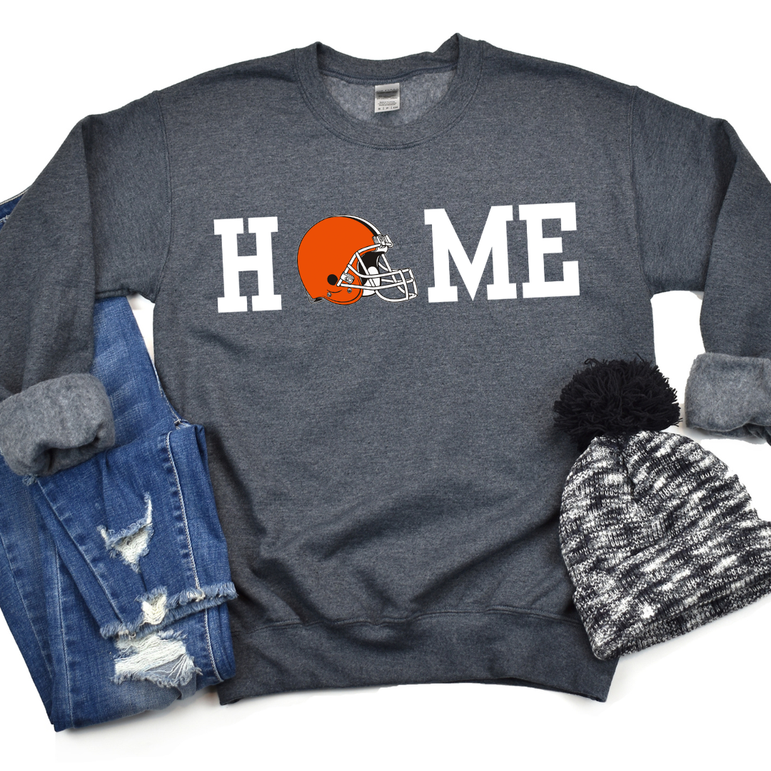 Football Helmet HOME Crew Neck