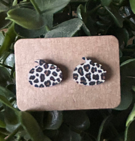 Leopard Print Pumpkin Earrings