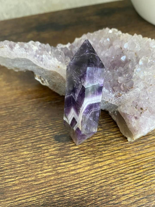 Chevron Amethyst Double Terminated