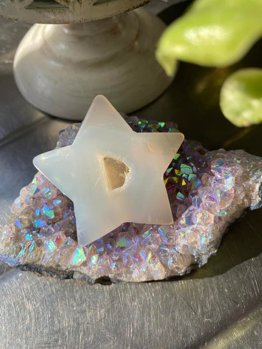 Druzy Agate Star