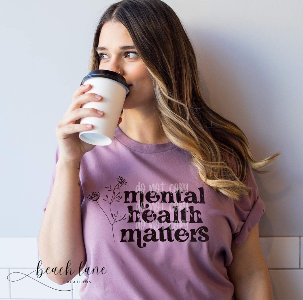 Mental Health Matters Floral Tee